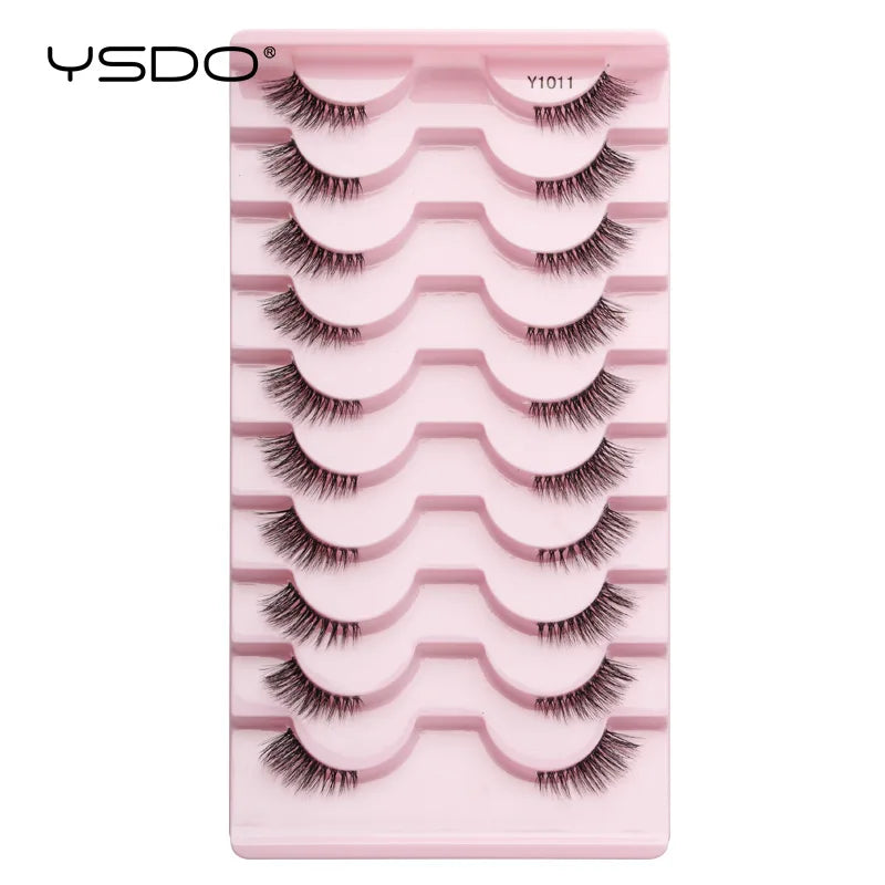 New Fox Half Eyelashes 3/10 Pairs 3D Mink Lashes Natural Eyelash Extension Cat Eye Eyelashes Makeup Tools faux Cils maquiagem - Blinksy